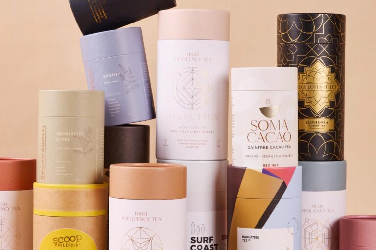 Full range of eco-friendly paper tube packaging – sustainable custom paper tubes for food, skincare, and beauty brands