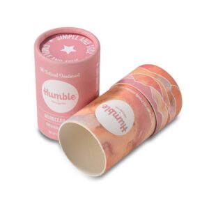 Eco-friendly push-up deodorant paper tube – sustainable paper tube packaging for natural deodorants and body care products.