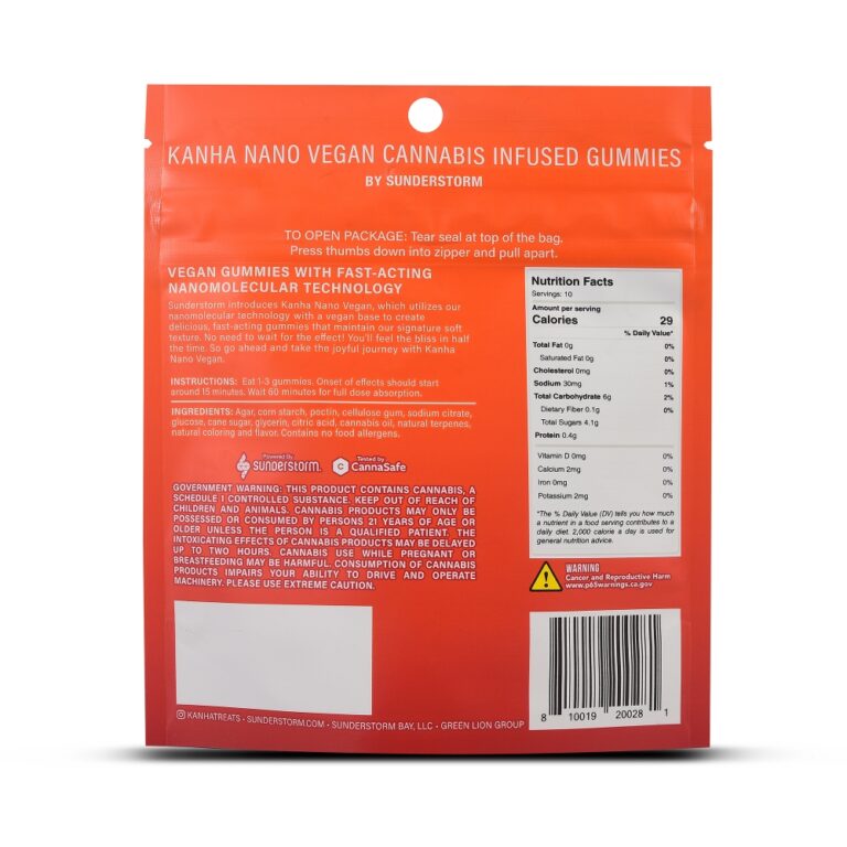 THC Gummies Mylar Bag – Vegan Indica Edible Packaging