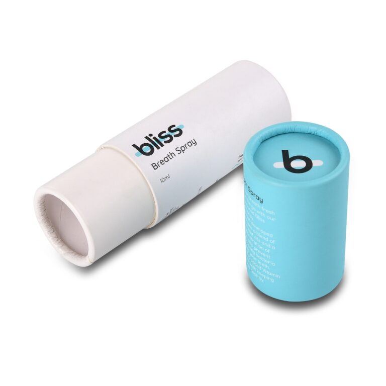 Custom Breath Spray Paper Tube – compact and recyclable cosmetic paper tube for perfume and hygiene sprays