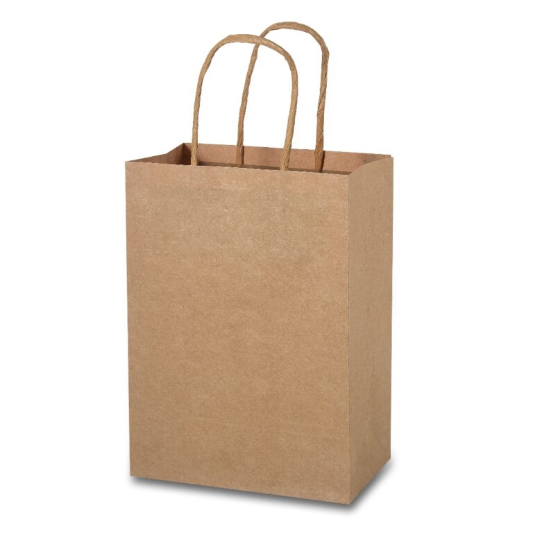Kraft Paper Bag with Handle – Eco-friendly custom handle paper bag for retail and daily gift packaging