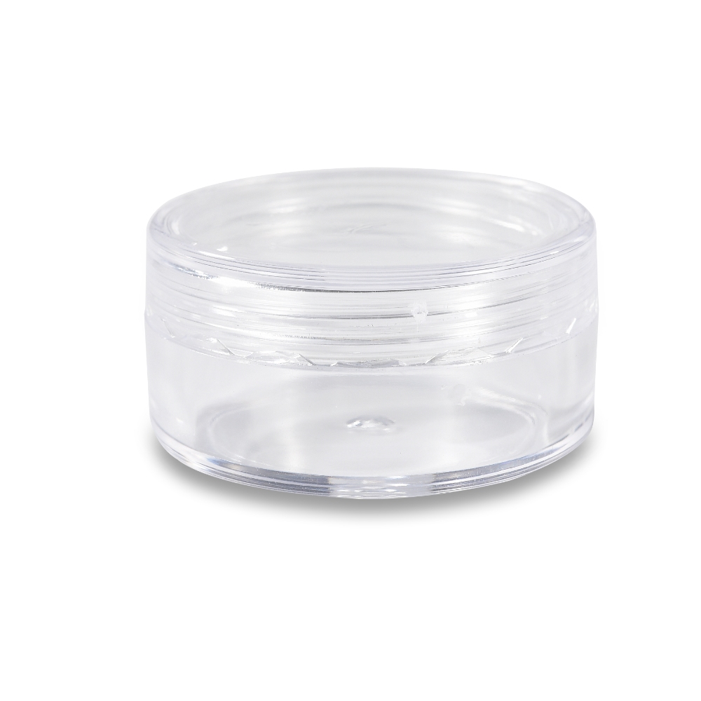 pots de concentré en plastique transparent avec couvercle à vis pour les dabs de cannabis, les diamants de THCA, les échantillons de cosmétiques et les baumes de voyage