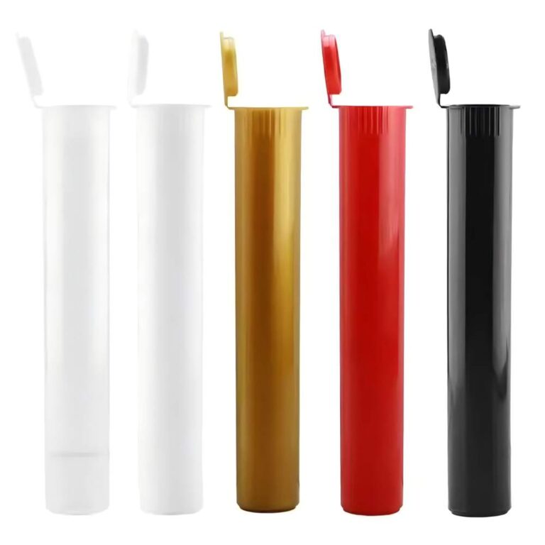 Child Resistant Plastic Pre-Roll Tubes for Cannabis Joints