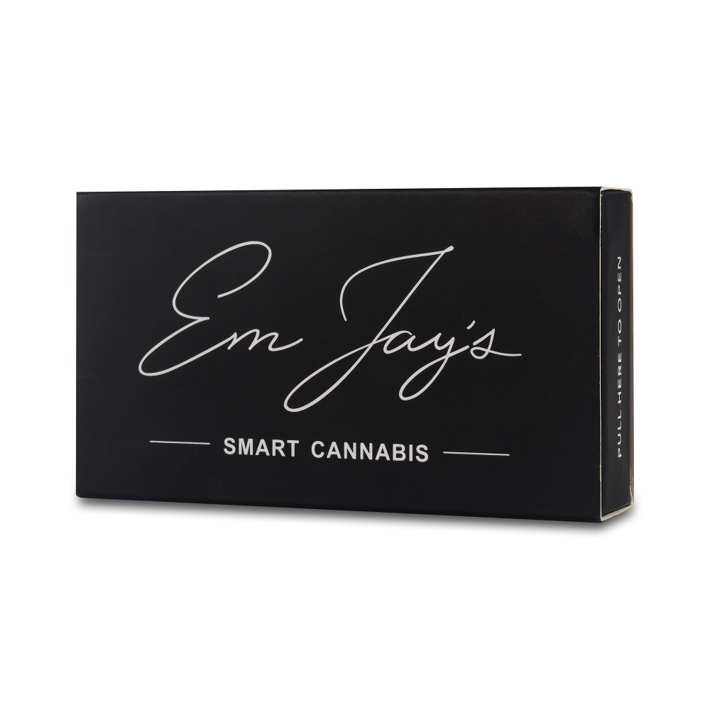 Custom black drawer packaging box for 510 vape battery with foam insert and minimalist logo design