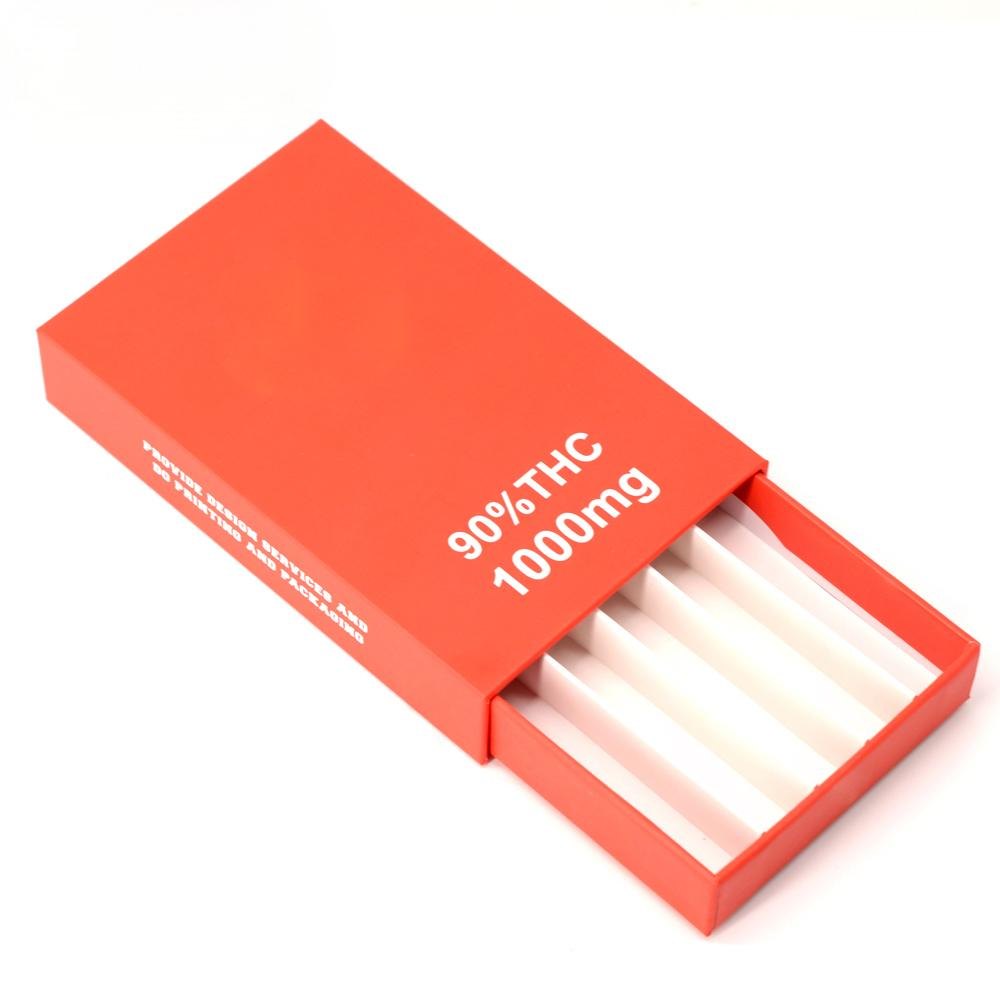 custom drawer box for multiple pre-rolls or vape pens with white insert