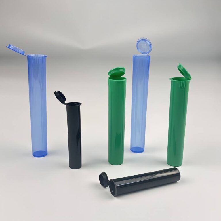 Child Resistant Plastic Pre-Roll Tubes for Cannabis Joints