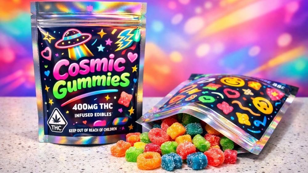 High-quality custom printed Mylar bags for food packaging and organic supplement storage solutions.