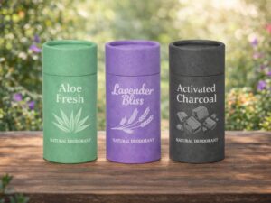 Close-up of a food-grade foil liner inside a paper tube ensuring Food Safety for organic tea.